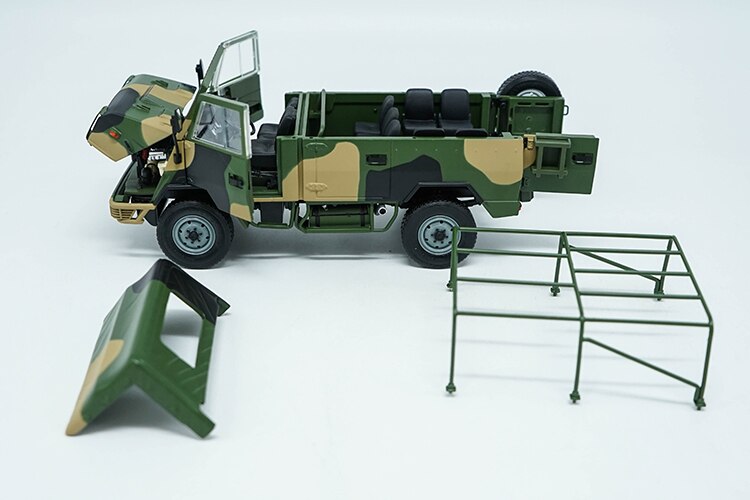 Die-casting 1:24 Scale IVECO Military Vehicle NJ2046 Off-road Vehicle Alloy Simulation Car Collection Model Static Decoration