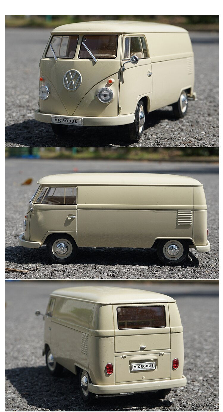 Diecast 1/18 Scale Alloy Cars Classic T1 Van Car Model Die-cast Toys Adult Children Gifts Collection Souvenir Decoration Display Diecast 1/18 Scale Alloy Cars Classic T1 Van Car Model Die-cast Toys Adult Children Gifts Collection Souvenir Decoration Display
