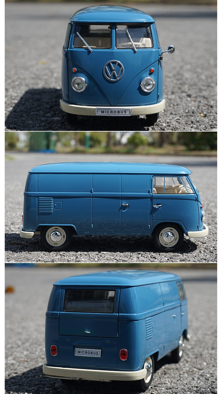 Diecast 1/18 Scale Alloy Cars Classic T1 Van Car Model Die-cast Toys Adult Children Gifts Collection Souvenir Decoration Display Diecast 1/18 Scale Alloy Cars Classic T1 Van Car Model Die-cast Toys Adult Children Gifts Collection Souvenir Decoration Display