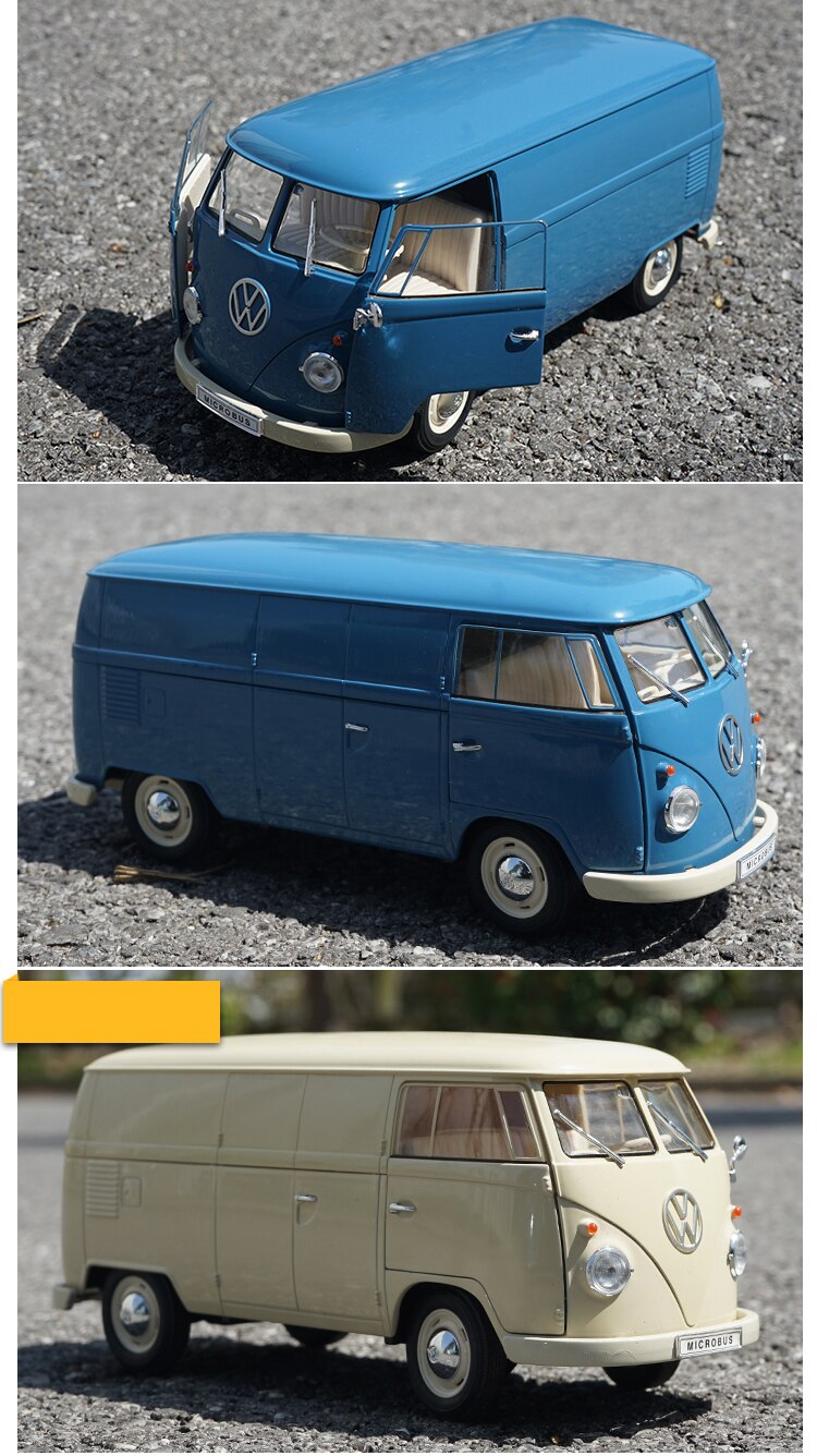 Diecast 1/18 Scale Alloy Cars Classic T1 Van Car Model Die-cast Toys Adult Children Gifts Collection Souvenir Decoration Display Diecast 1/18 Scale Alloy Cars Classic T1 Van Car Model Die-cast Toys Adult Children Gifts Collection Souvenir Decoration Display