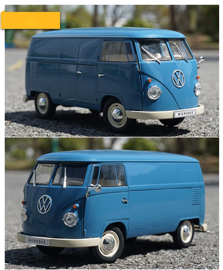 Diecast 1/18 Scale Alloy Cars Classic T1 Van Car Model Die-cast Toys Adult Children Gifts Collection Souvenir Decoration Display Diecast 1/18 Scale Alloy Cars Classic T1 Van Car Model Die-cast Toys Adult Children Gifts Collection Souvenir Decoration Display