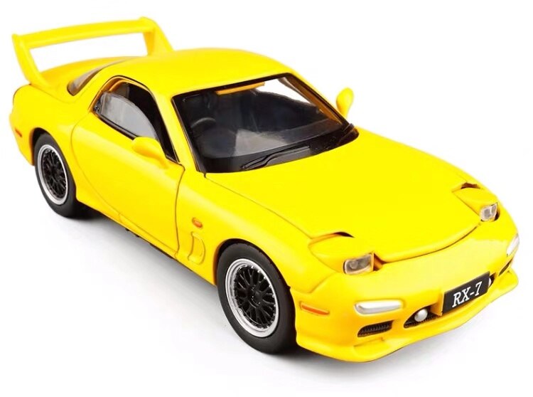 Diecast 1/32 Scale Mazda Fd Rx7 Sports Car Alloy Car Model Flip Light Open Door Sound And Light Metal Simulation Vehicle Model Diecast 1/32 Scale Mazda Fd Rx7 Sports Car Alloy Car Model Flip Light Open Door Sound And Light Metal Simulation Vehicle Model