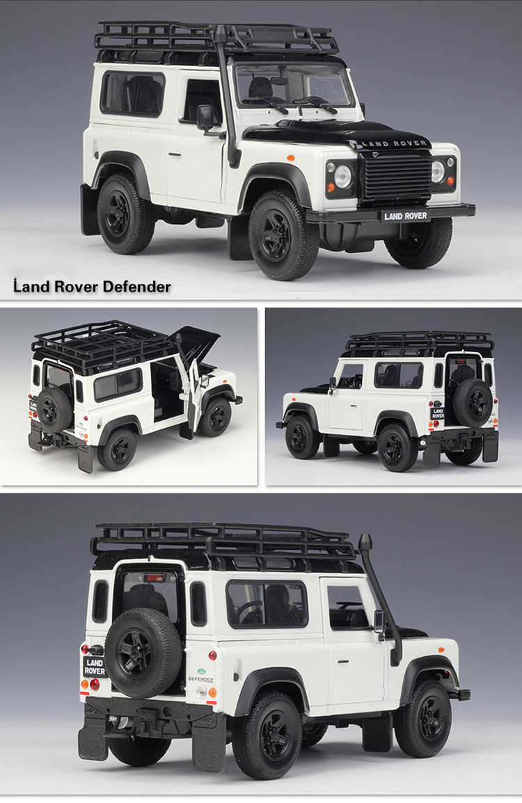 WELLY Diecast 1/24 Scale Land Rover Defender Classic Sports Car Simulation Alloy Vehicle Model Metal Child Toy Gift Ornament Hot WELLY Diecast 1/24 Scale Land Rover Defender Classic Sports Car Simulation Alloy Vehicle Model Metal Child Toy Gift Ornament Hot