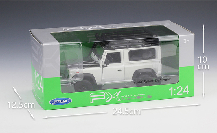 WELLY Diecast 1/24 Scale Land Rover Defender Classic Sports Car Simulation Alloy Vehicle Model Metal Child Toy Gift Ornament Hot WELLY Diecast 1/24 Scale Land Rover Defender Classic Sports Car Simulation Alloy Vehicle Model Metal Child Toy Gift Ornament Hot