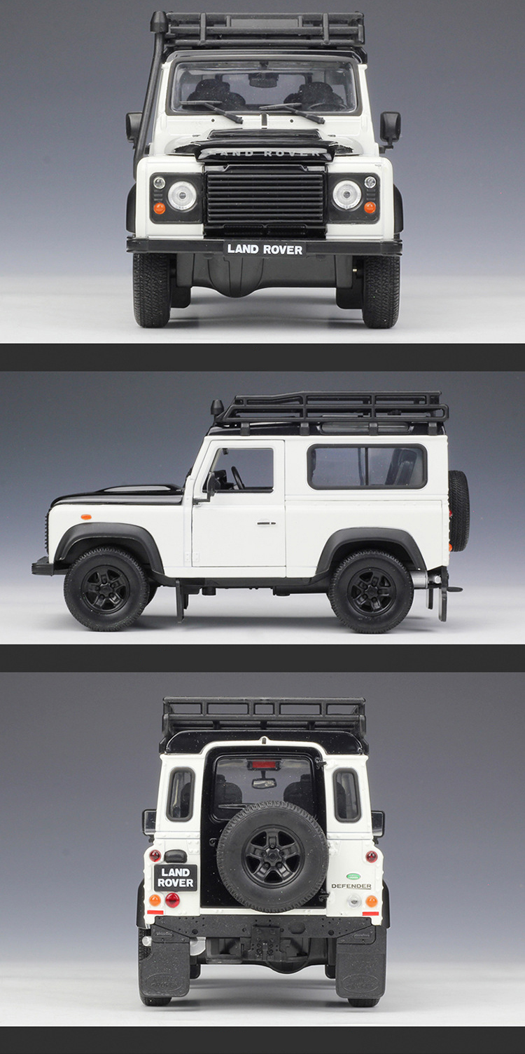 WELLY Diecast 1/24 Scale Land Rover Defender Classic Sports Car Simulation Alloy Vehicle Model Metal Child Toy Gift Ornament Hot WELLY Diecast 1/24 Scale Land Rover Defender Classic Sports Car Simulation Alloy Vehicle Model Metal Child Toy Gift Ornament Hot