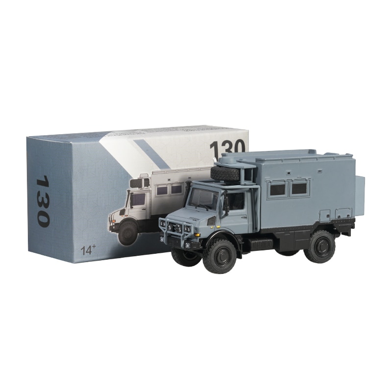 Simulation Alloy Vehicle Model Toy & Die-casting 1/64 Scale Unimog Rv 130 Adult Collection Toy Car Room Decoration Fan Gift