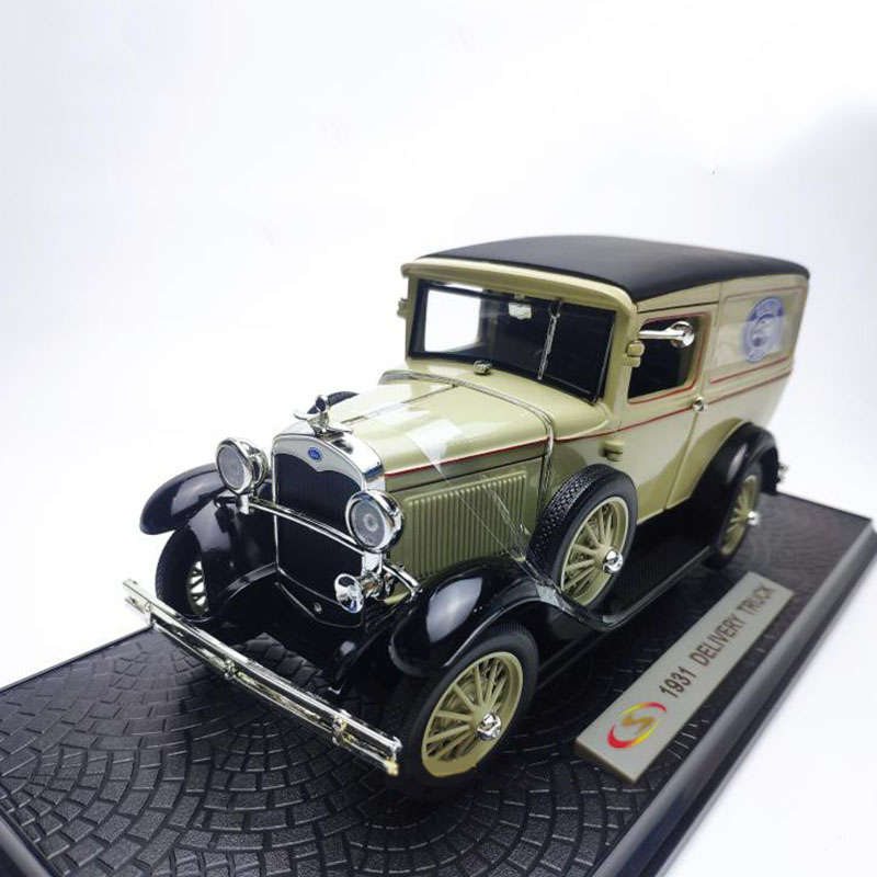 1/18 1931 Ford Transport Truck DELIVERY Classic Car Collection Diecast Alloy Vehicle Model Ornament Toys Souvenir Display Gift