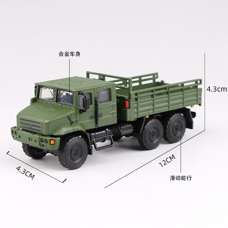 Jiefang CA10 Military Model For 1:64 Scale Military Transport Truck Full Alloy Simulation Die-casting Car Model Adult Collection