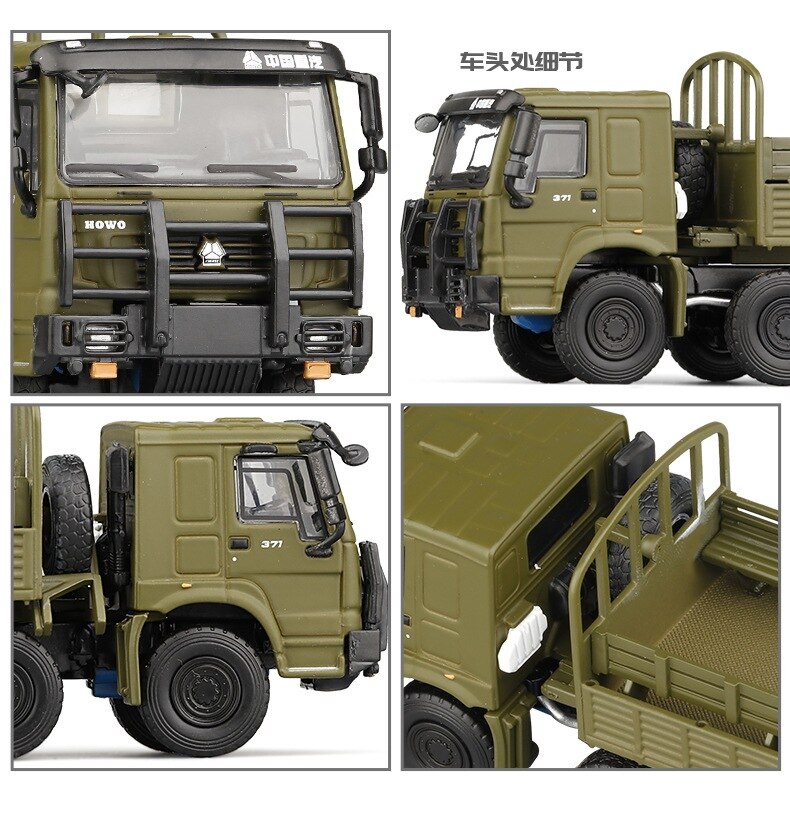 Howo 8x8 Military Truck 1/64 Scale Metal Die-cast Troop Carrier Eight-wheel Balance Shaft Car Alloy Simulation Model Toys Gifts Howo 8x8 Military Truck 1/64 Scale Metal Die-cast Troop Carrier Eight-wheel Balance Shaft Car Alloy Simulation Model Toys Gifts