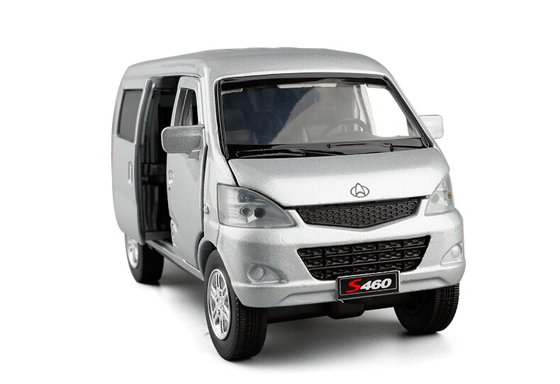 Diecast 1:32 Scale Changan Van Six-door Alloy Car Model Sound And Light Car Freight Metal Children's Toy Car Model