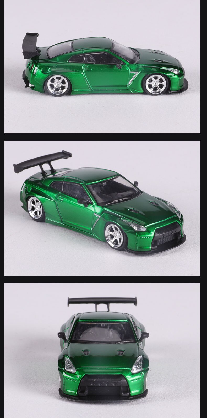 Die-casting 1:64 Scale Nissan Gtr Wide Body Sports Car Simulation Alloy Metal Car Model Adult Collection Toy Home Decoration Art