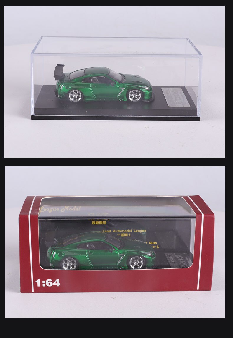 Die-casting 1:64 Scale Nissan Gtr Wide Body Sports Car Simulation Alloy Metal Car Model Adult Collection Toy Home Decoration Art