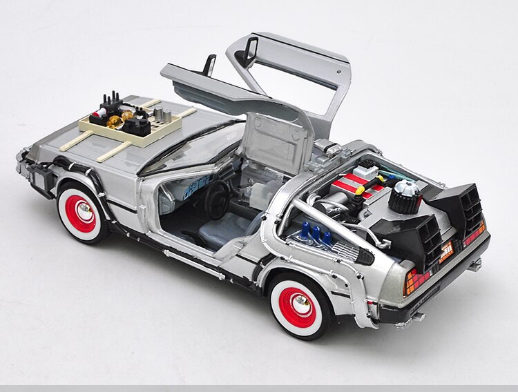 Welly Die-cast 1:24 Scale Back To The Future Dmc-12 Time Machine Time Machine Simulation Alloy Car Model Collection Decoration Welly Die-cast 1:24 Scale Back To The Future Dmc-12 Time Machine Time Machine Simulation Alloy Car Model Collection Decoration