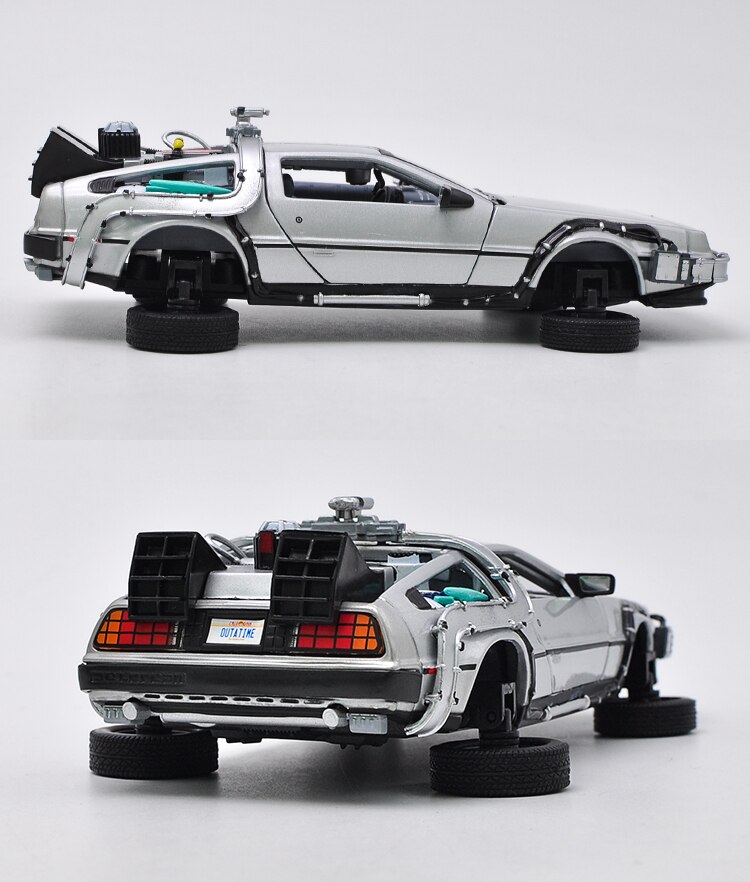 Welly Die-cast 1:24 Scale Back To The Future Dmc-12 Time Machine Time Machine Simulation Alloy Car Model Collection Decoration Welly Die-cast 1:24 Scale Back To The Future Dmc-12 Time Machine Time Machine Simulation Alloy Car Model Collection Decoration
