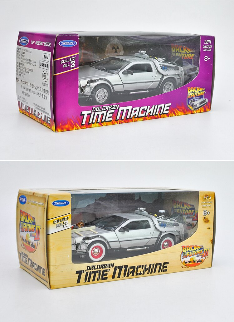 Welly Die-cast 1:24 Scale Back To The Future Dmc-12 Time Machine Time Machine Simulation Alloy Car Model Collection Decoration Welly Die-cast 1:24 Scale Back To The Future Dmc-12 Time Machine Time Machine Simulation Alloy Car Model Collection Decoration