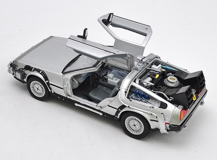Welly Die-cast 1:24 Scale Back To The Future Dmc-12 Time Machine Time Machine Simulation Alloy Car Model Collection Decoration Welly Die-cast 1:24 Scale Back To The Future Dmc-12 Time Machine Time Machine Simulation Alloy Car Model Collection Decoration