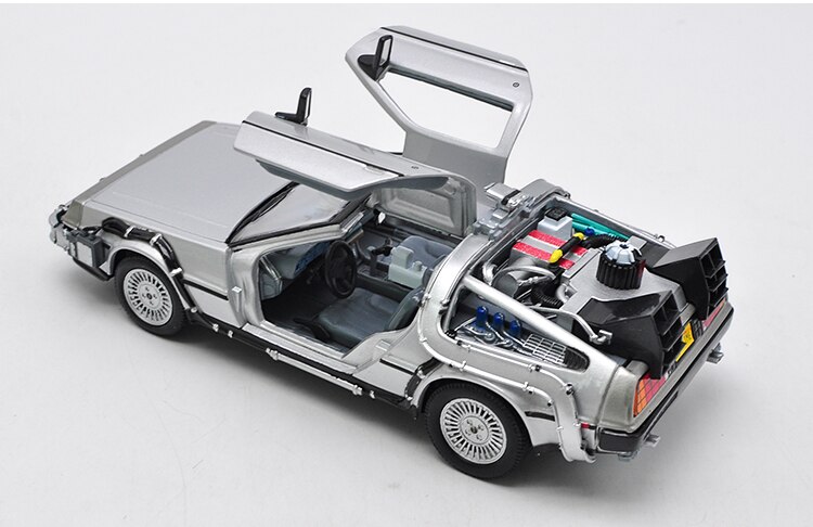 Welly Die-cast 1:24 Scale Back To The Future Dmc-12 Time Machine Time Machine Simulation Alloy Car Model Collection Decoration Welly Die-cast 1:24 Scale Back To The Future Dmc-12 Time Machine Time Machine Simulation Alloy Car Model Collection Decoration