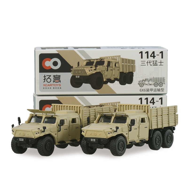 Alloy Simulation Toy Car For 1/64 Scale Dongfeng Warrior Iii Military Truck Armored Transport Car 6x6 Truck Boy Birthday Gift