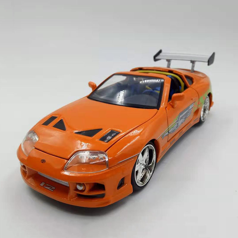 1:24 Fast F8 Diecast Metal Alloy Car Brian's TOYOTAs SUPRA Alloy Auto Street Race Model Car Toys F Children Collection Gifts