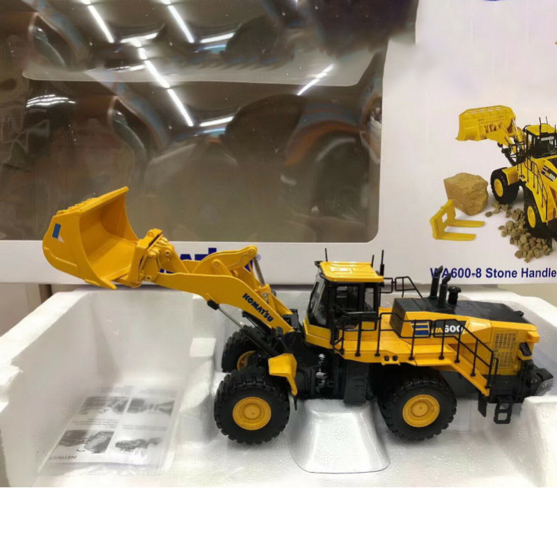 Diecast 1/50 Scale Komatsu WA600-8 Stone Handler Stone Loader Engineering Circuit Model Static Display Adult Collection Tractor Diecast 1/50 Scale Komatsu WA600-8 Stone Handler Stone Loader Engineering Circuit Model Static Display Adult Collection Tractor