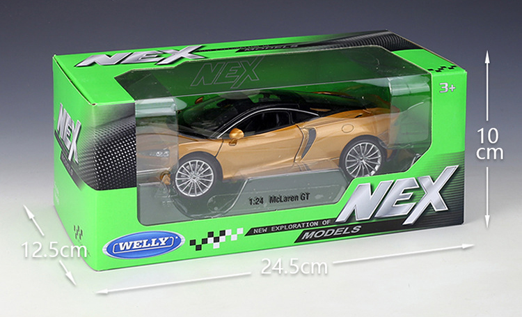 WELLY Diecast 1:24 Scale McLaren GT Sports Car Simulation Alloy Car Model Metal Vehicle Toy Boy Gifts Ornaments Display Souvenir