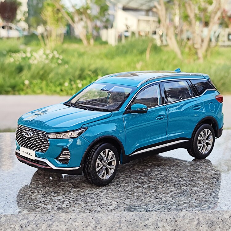 Die-cast 1:18 Scale Chery 2020 Tiggo 7 Off-road Vehicle Suv Alloy Simulation Car Model Collection Home Decoration Adult Toy Car