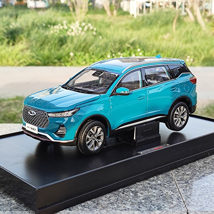 Die-cast 1:18 Scale Chery 2020 Tiggo 7 Off-road Vehicle Suv Alloy Simulation Car Model Collection Home Decoration Adult Toy Car