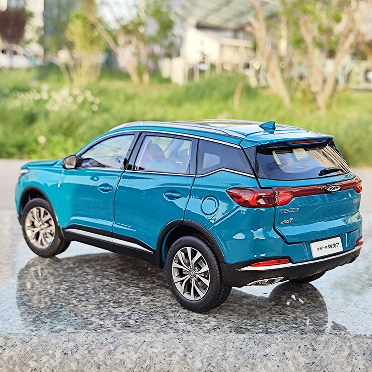 Die-cast 1:18 Scale Chery 2020 Tiggo 7 Off-road Vehicle Suv Alloy Simulation Car Model Collection Home Decoration Adult Toy Car