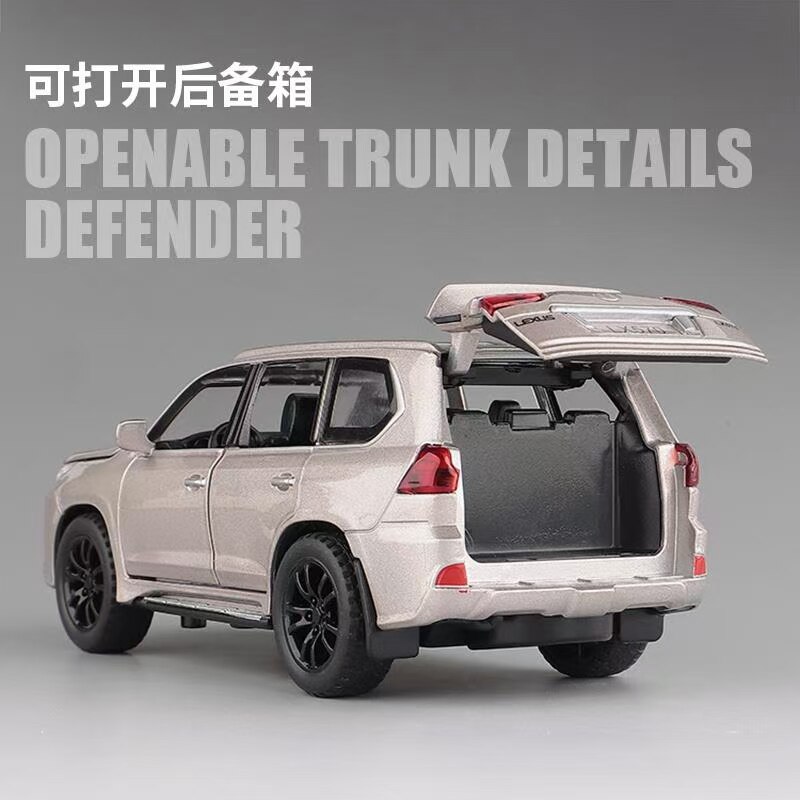 Diecast 1/32 Scale Lexus 570 Off-road Car Model Metal Simulation Alloy Pull Back Vehicle Boy Toy Car Souvenir Ornaments Hot Gift Diecast 1/32 Scale Lexus 570 Off-road Car Model Metal Simulation Alloy Pull Back Vehicle Boy Toy Car Souvenir Ornaments Hot Gift