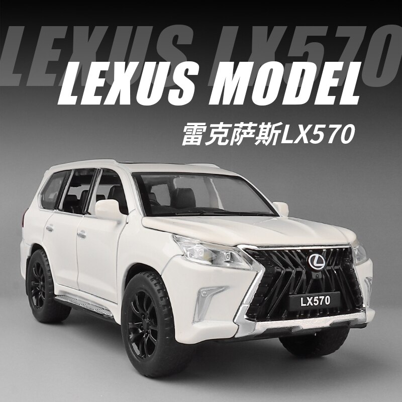 Diecast 1/32 Scale Lexus 570 Off-road Car Model Metal Simulation Alloy Pull Back Vehicle Boy Toy Car Souvenir Ornaments Hot Gift Diecast 1/32 Scale Lexus 570 Off-road Car Model Metal Simulation Alloy Pull Back Vehicle Boy Toy Car Souvenir Ornaments Hot Gift