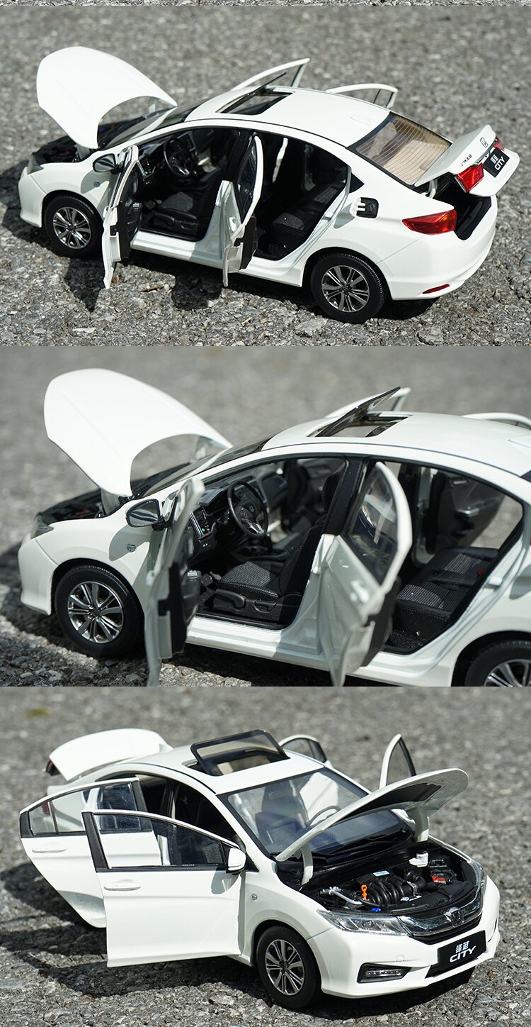 HONDA CITY 2018 New Metal Collection Toy Car Model 1:18 Alloy Simulation Die-casting Vehicle Static Decoration For Boys Gifts