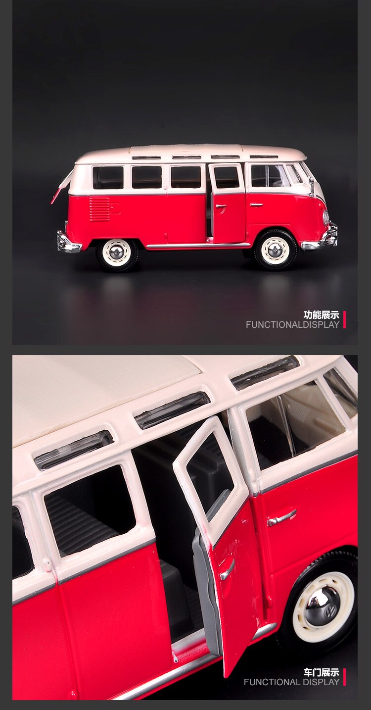 Maisto 1:24 Scale Volkswagen Van Rv Simulation Alloy Car Model Children's Toys Ornaments Fan Gift Collection Souvenirs In Stock Maisto 1:24 Scale Volkswagen Van Rv Simulation Alloy Car Model Children's Toys Ornaments Fan Gift Collection Souvenirs In Stock