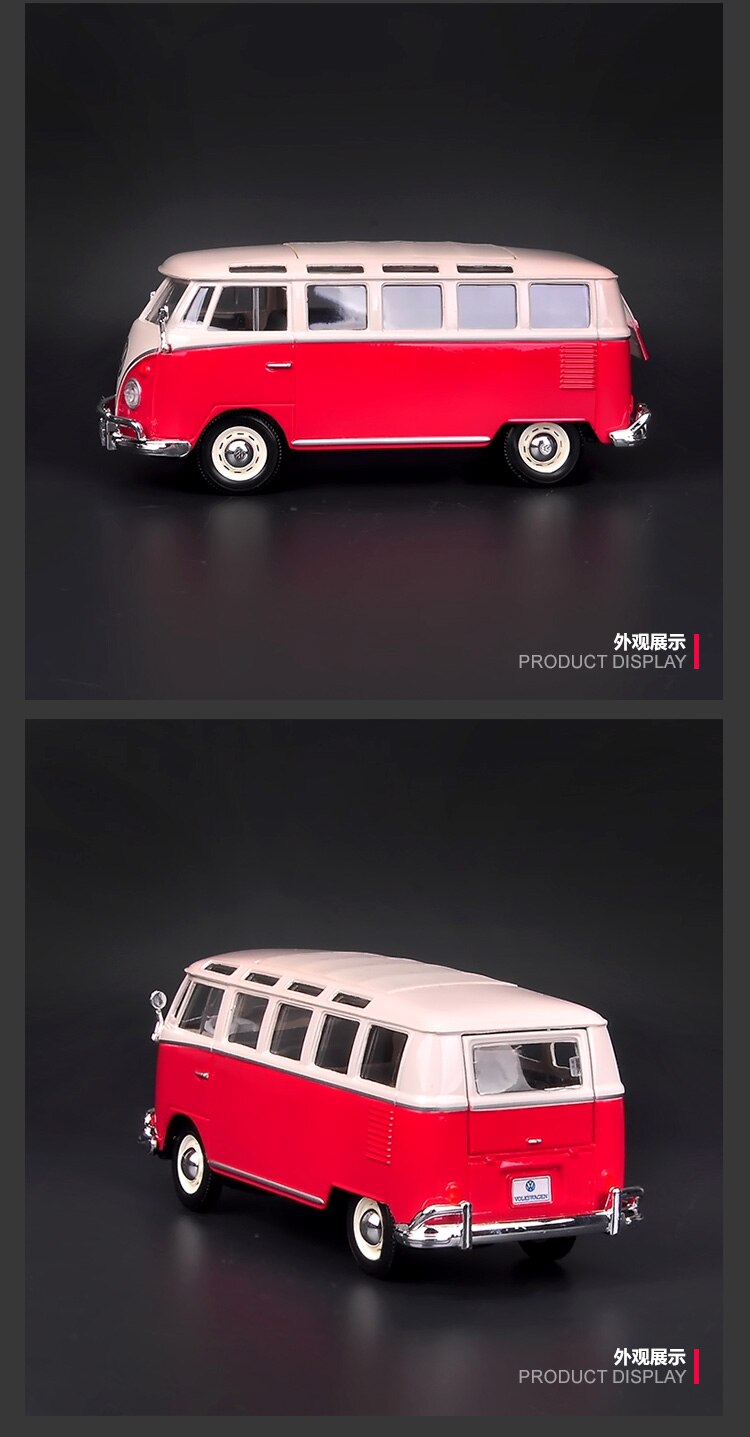 Maisto 1:24 Scale Volkswagen Van Rv Simulation Alloy Car Model Children's Toys Ornaments Fan Gift Collection Souvenirs In Stock Maisto 1:24 Scale Volkswagen Van Rv Simulation Alloy Car Model Children's Toys Ornaments Fan Gift Collection Souvenirs In Stock