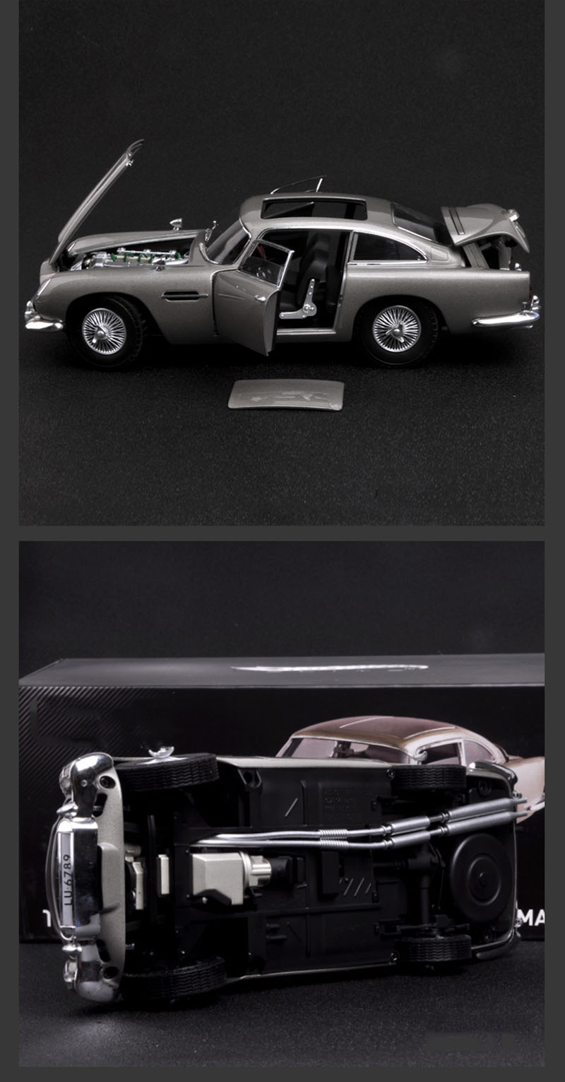 1:18 Scale Diecast Alloy Aston Martin DB5 Simulation Simulation Car Model Collection of Metal Vehicle Tools 007 Fans Toys Gifts 1:18 Scale Diecast Alloy Aston Martin DB5 Simulation Simulation Car Model Collection of Metal Vehicle Tools 007 Fans Toys Gifts