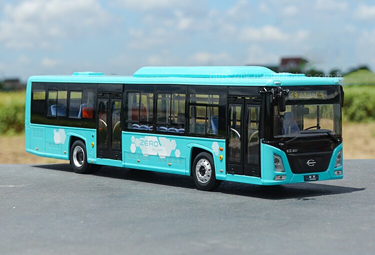 Yangtze River EV Yizhong Bus Model For 1:32 Scale New Energy Pure Electric Bus Simulation Alloy Boy Toy Car With Light Version