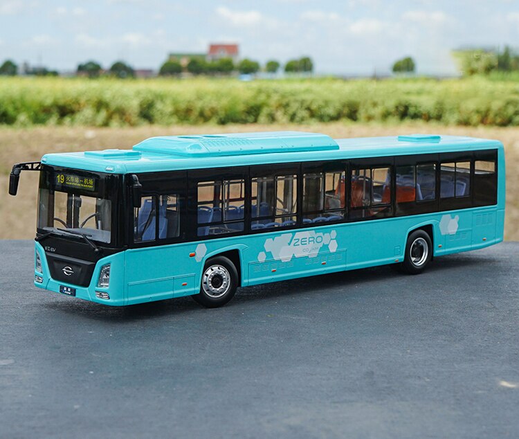Yangtze River EV Yizhong Bus Model For 1:32 Scale New Energy Pure Electric Bus Simulation Alloy Boy Toy Car With Light Version
