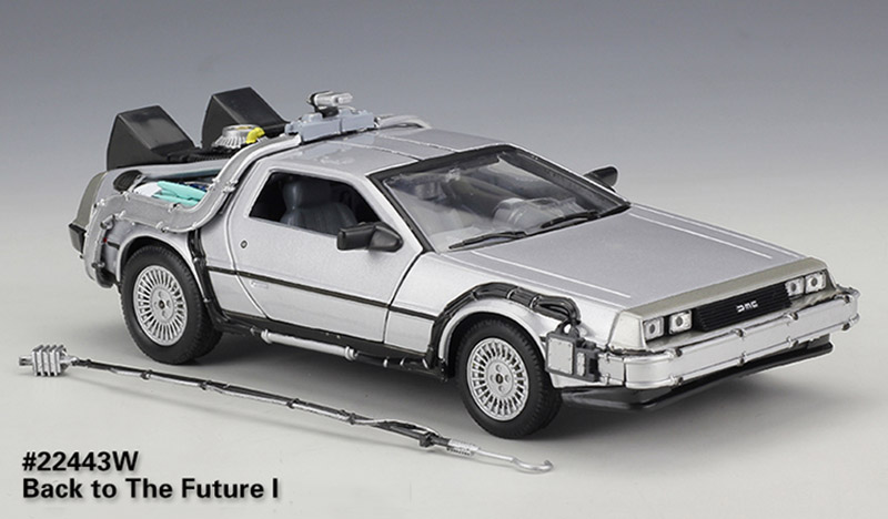 1/24 Scale Car model Diecast Alloy Back To The Future 1 2 3 Part Time Machine DeLorean DMC-12 Metal Vehicle Toy Welly Collection