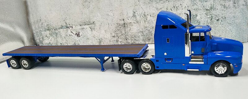Die-casting Alloy Semi-trailer Toy Car Model 1:24 Scale Simulation Flatbed Tractor Tractor Vehicle Static Decoration Boys Gifts