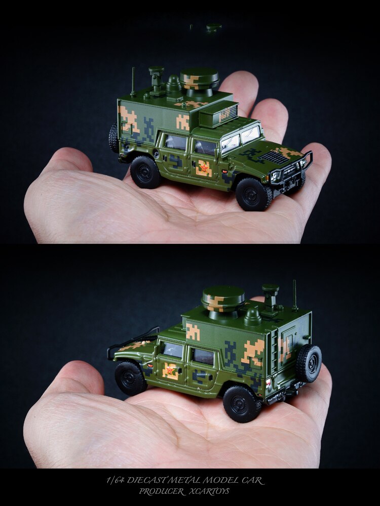 1/64 Scale Dongfeng Warrior Military Vehicle Alloy Toy Model Car No. 80 Military Fan Collection Car Child Christmas Gift