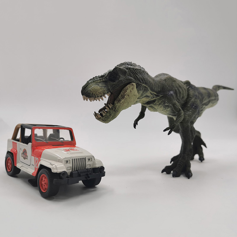 Diecast 1/43 Scale Alloy Metal Off-roa Vehicle Jurassic Parks SUV Auto Car Model Toys For Children Kids Gifts Collection Display