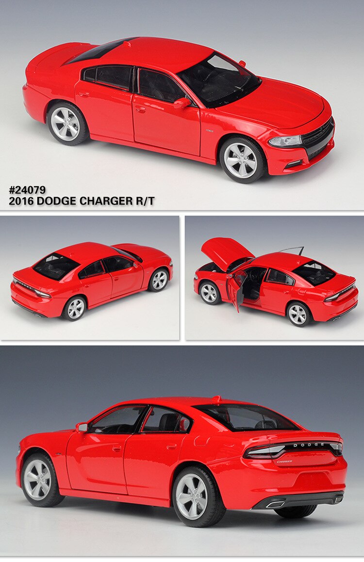 Welly 1:24 Scale Dodge Chaser Police Car Simulation Alloy Die-cast Automobile Adult Collection Model & Kids Holiday Gift Display