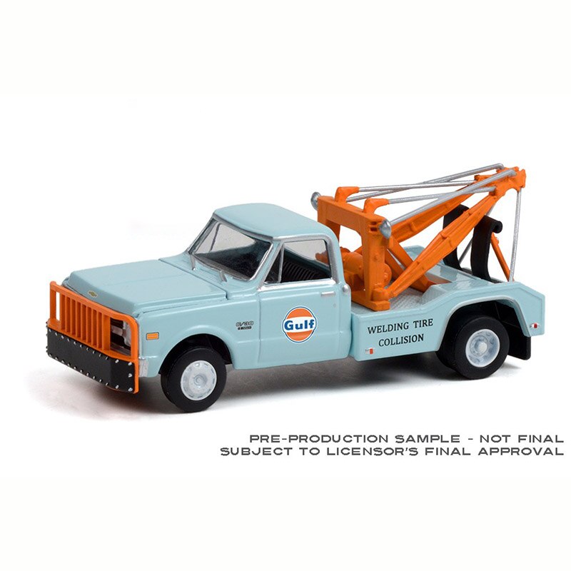 Green Light 1:64 Scale Alloy 1969 Gulf Oil C-30 Double Wrecker Truck-gulf Oil Painting Trailer Rescue Car Collectible Boys Gifts Green Light 1:64 Scale Alloy 1969 Gulf Oil C-30 Double Wrecker Truck-gulf Oil Painting Trailer Rescue Car Collectible Boys Gifts