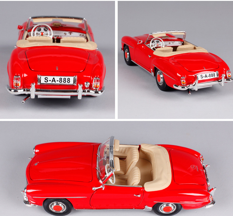 Maisto Die-cast 1:18 Scale Benz 1955 190SL 280SE Alloy Retro Car Model Classic Diecast Metal Decoration Collection Gift for Boy Maisto Die-cast 1:18 Scale Benz 1955 190SL 280SE Alloy Retro Car Model Classic Diecast Metal Decoration Collection Gift for Boy