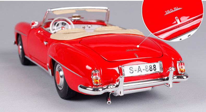 Maisto Die-cast 1:18 Scale Benz 1955 190SL 280SE Alloy Retro Car Model Classic Diecast Metal Decoration Collection Gift for Boy Maisto Die-cast 1:18 Scale Benz 1955 190SL 280SE Alloy Retro Car Model Classic Diecast Metal Decoration Collection Gift for Boy