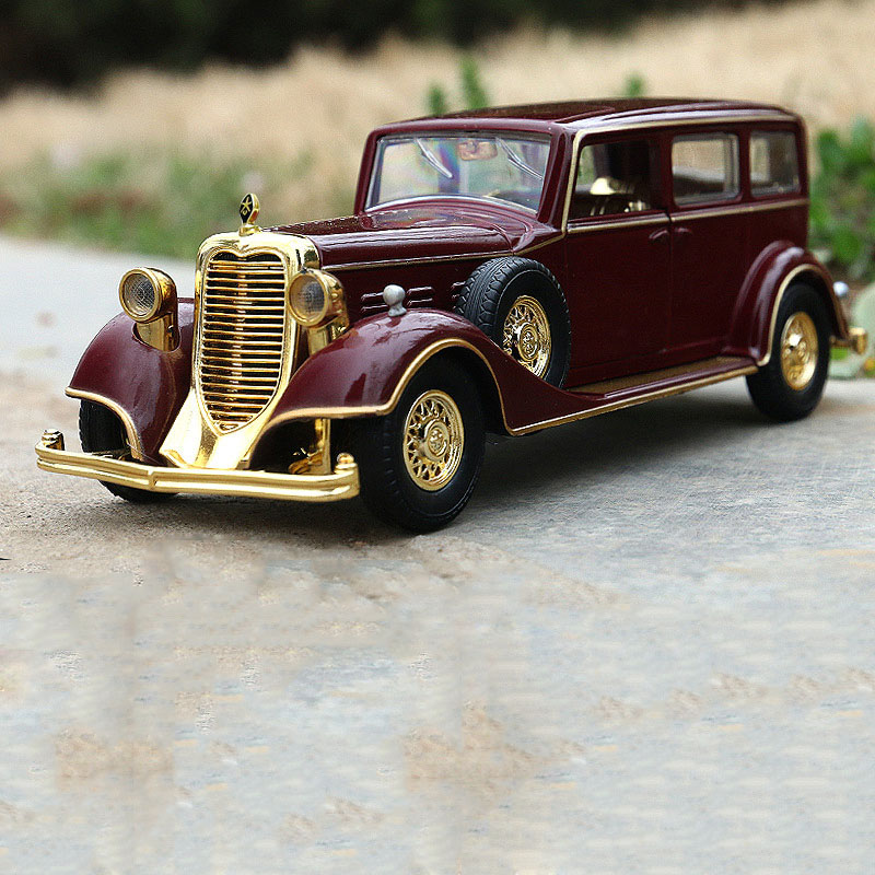Diecast Alloy 1/32 Scale Classic Car Vehicle Model Die-cast Pull Back Toys Static Collection Souvenir Collectible Display Gifts