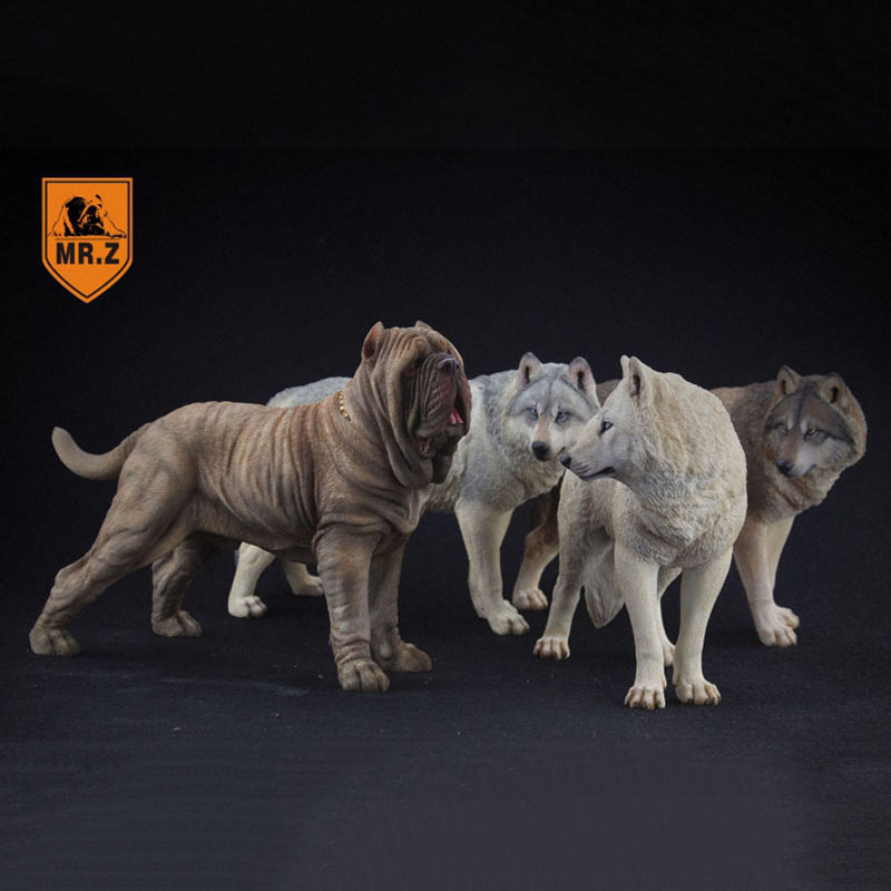 Mr.Z 1:6 Resin PVC Miniature Animal Model Neapolitan Mastiff Dog Model Toy Fit 12