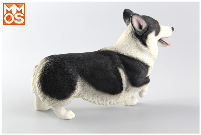 Mr.Z 16.5cm 1/6 Simulation Animal Standing Walking Pet Dog Model Toys Gifts Model Car Scene Decoration Indoor Decorations Show