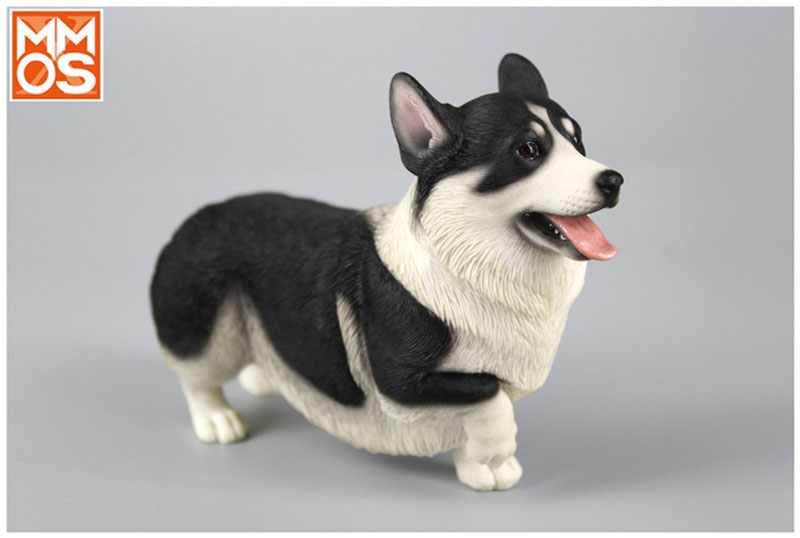 Mr.Z 16.5cm 1/6 Simulation Animal Standing Walking Pet Dog Model Toys Gifts Model Car Scene Decoration Indoor Decorations Show