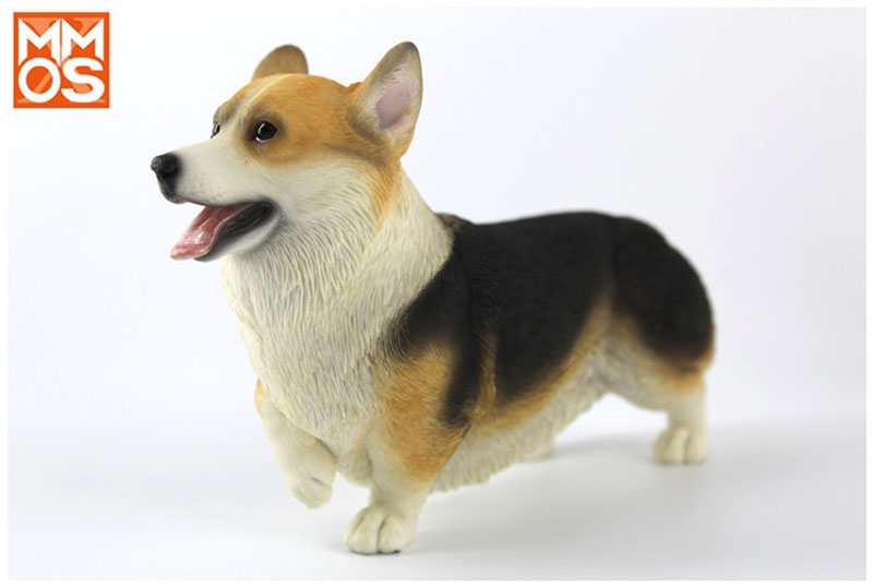 Mr.Z 16.5cm 1/6 Simulation Animal Standing Walking Pet Dog Model Toys Gifts Model Car Scene Decoration Indoor Decorations Show