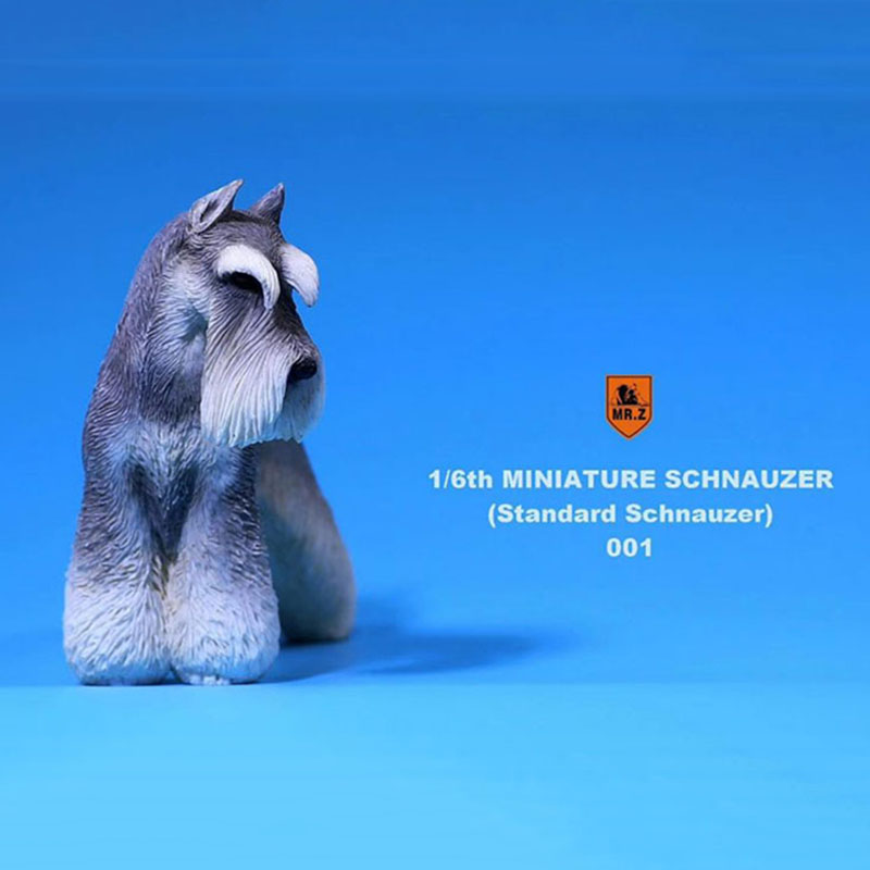 1:6 Scale Mr.Z Resin PVC Miniature Standard Schnauzer Dog Model Toy Fit 12 1:6 Scale Mr.Z Resin PVC Miniature Standard Schnauzer Dog Model Toy Fit 12